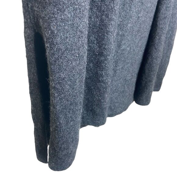 CYNTHIA ROWLEY Vest Cardigan Size L 100% 2-Ply Cashmere Hooded Open Front Gray - Picture 6 of 8